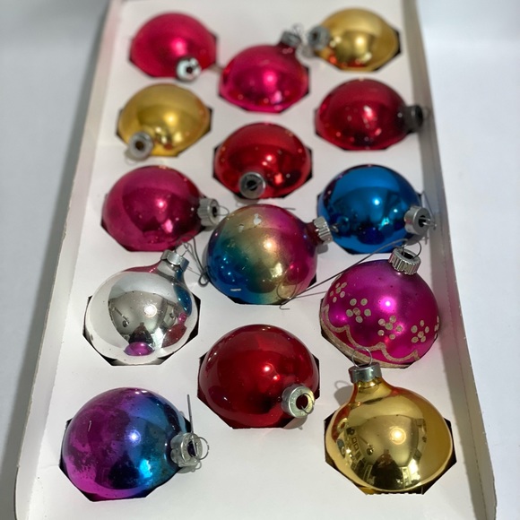 Vintage Christmas glass ball ornaments Shiny Bright & Rauch 14 - Picture 3 of 13